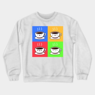 coffee cup smile Crewneck Sweatshirt